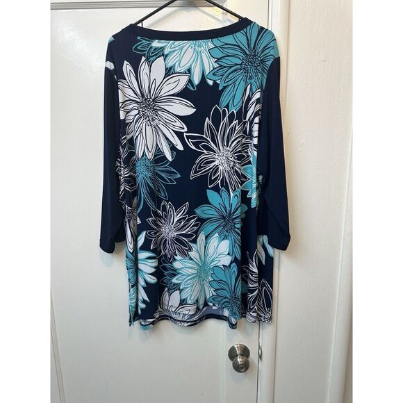 Lot of Susan Graver Liquid Knit Tops 3x Lot Of Six Greens Blues Work Plus Sz EUC - Picture 11 of 16